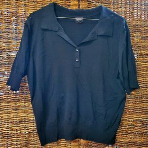 Free Press Black Collared Shirt